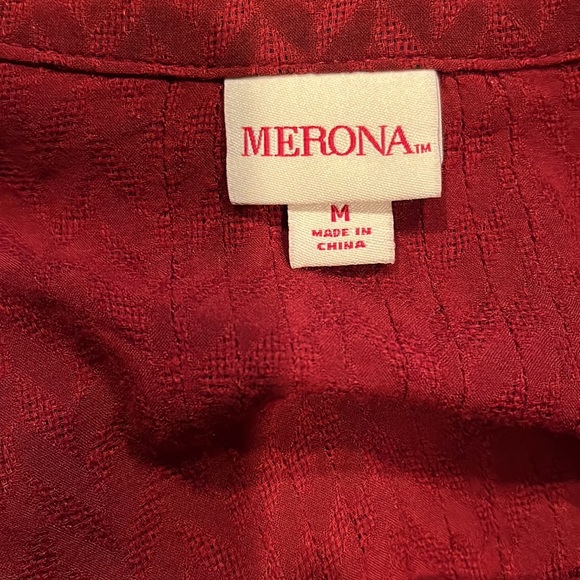 NWOT Burgundy Boho Top - Picture 7 of 8
